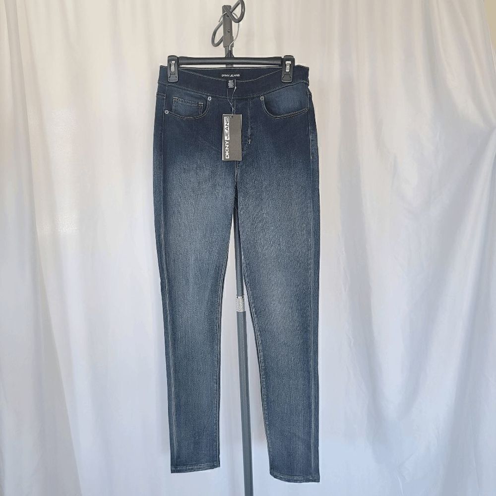 DKNY women's blue stretch waist skinny jeans size S